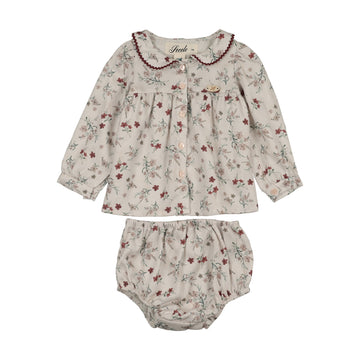 Secolo Orchard Grace Buttoned Front Set - Ivory & Rose