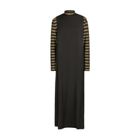 Poet Aria Mockneck Black And Gold Stripe
