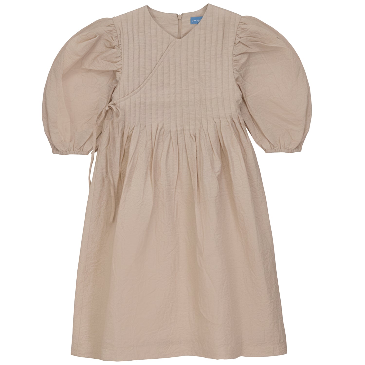 beige textured dress Baltic Born Womens Lainey Smocked Dotted Midi Dress | Beige