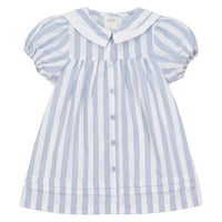 Pompomme Blue/White Sailor Striped Dress P7304