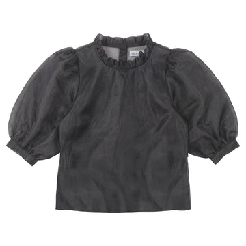 Pip + Pio Organza Frill Shirt - Black