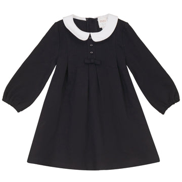 Pompomme Black Ponte Bow Detail Dress