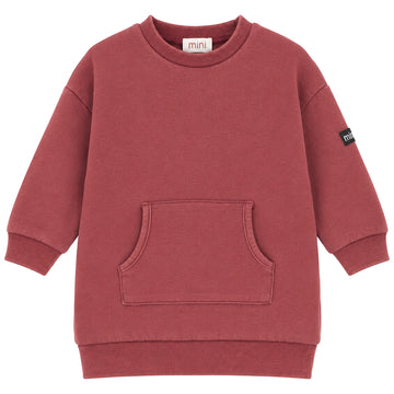 Pompomme Red Washed Frill Pocket Dress