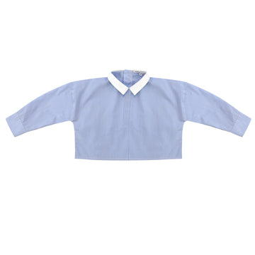 Little Parni Blue Stripe Girl's Shirt (K402)