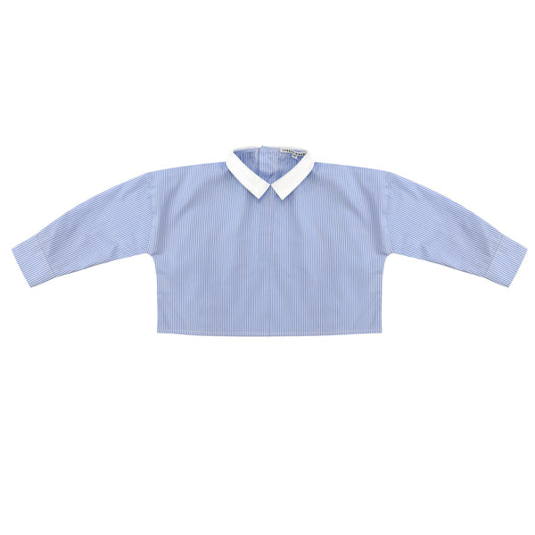 Little Parni Blue Stripe Girl's Shirt (K402)