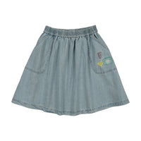 Froo Denim Patch Skirt Short