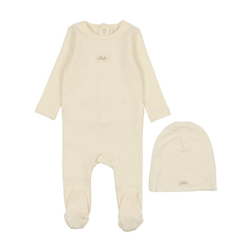 LILETTE  BY LIL LEGS  BY LIL LEGS MILK POINTELLE BEBE FOOTIE SET