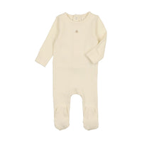 Lilette By Lil Legs Pointelle Circle Footie Ivory