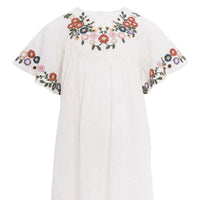 Pernille Christina Ivory Embroidered Multi Colored Dress