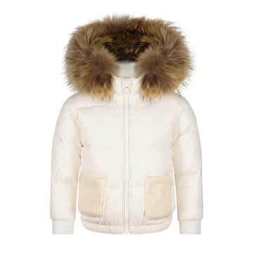 Scotch Bonnet Cream Ribbed Knit Pocket Coat (A-BCW-5)