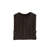 Orange Dimanche Brown Quilted Baby Vest