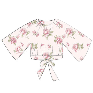 Hev Pink Silk Printed Top