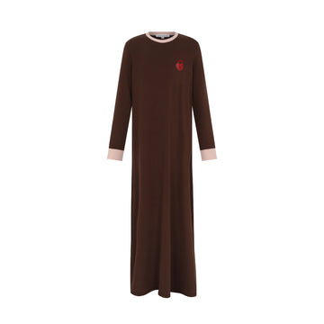 Little Parni Chestnut Locket Nightgown Brown/Pink