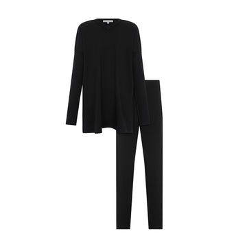 Little Parni Classic Teen Pajama Set Black