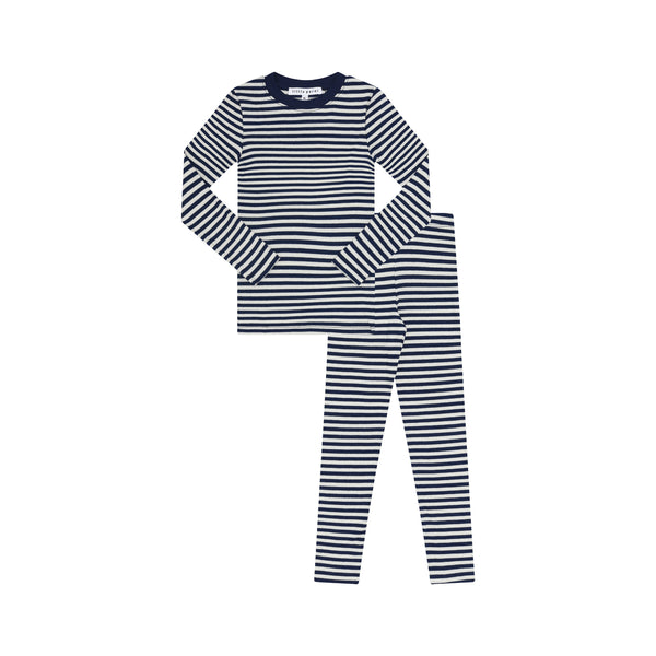 Little Parni Blue / Ivory Striped Pajamas