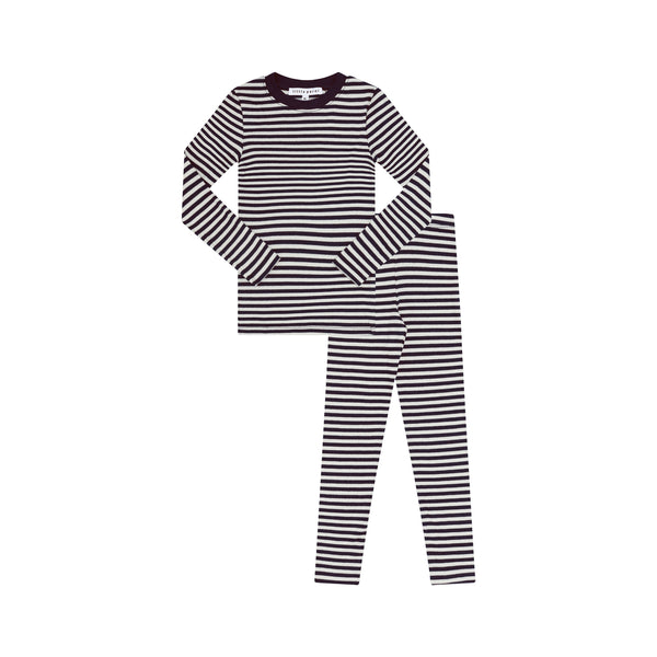 Little Parni Purple / Ivory Striped Pajamas