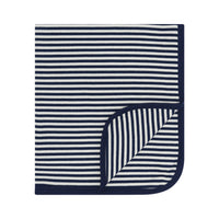 Little Parni Blue / Ivory Striped Blanket