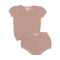 Analogie By Lil Legs Pointelle Knit Set Pink
