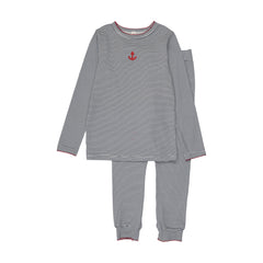 Bopop Pinstripe Pajamas - Anchor