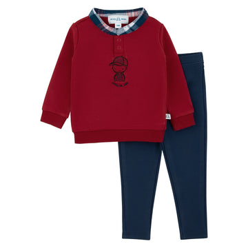 Miss Mini Plaid Pals Weekday Toddler Boy Set