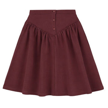 Bondoux Sherpa Embroidery Wine Skirt (261SK)