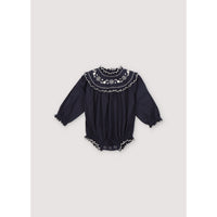 The New Society Midnight Navy Pune Baby Romper