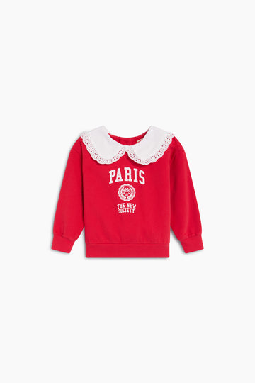 The New Society Paris Baby Special Sweatshirt - Chinese Red