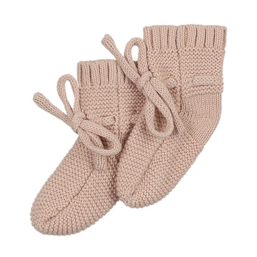 Peluche Rose Knit Booties