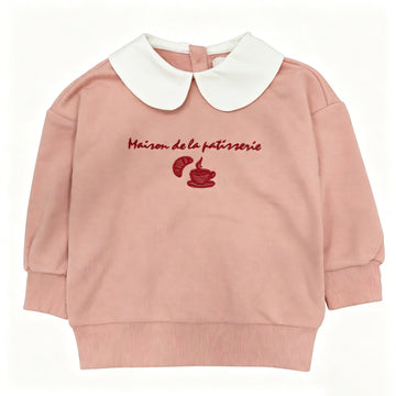 Nou Nelle Pink Collar Sweatshirt