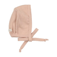 Lilette By Lil Legs Pinpoint Bonnet Shell Pink