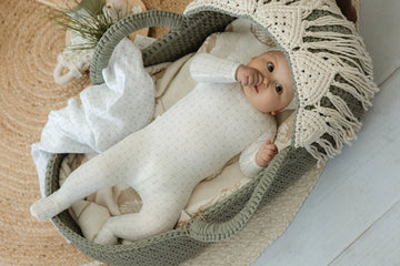 Poppeto Pinstripe Footie Cloud Blue