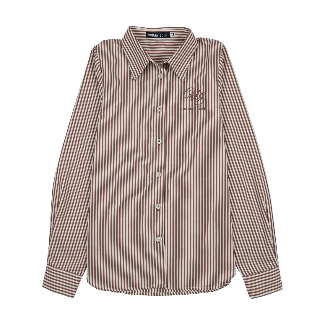 Urban Edge Pinstriped Shirt Brown