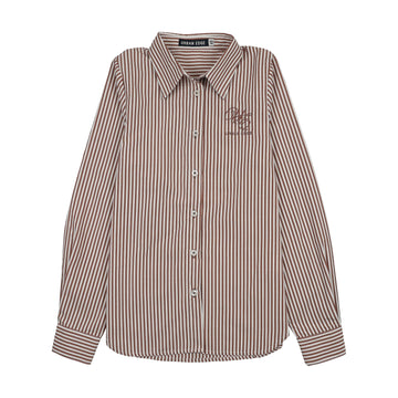 Urban Edge Pinstriped Shirt Brown