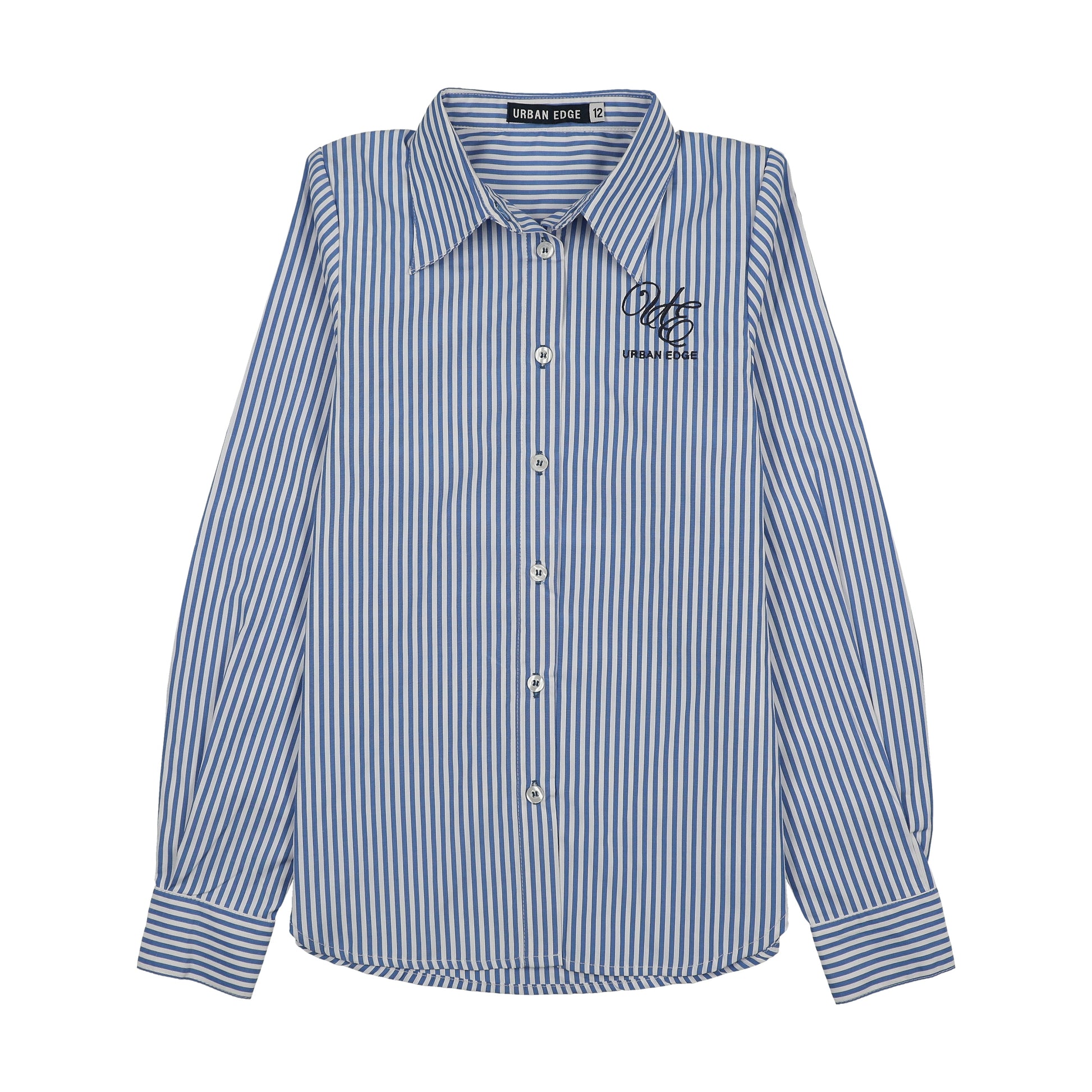 Urban Edge Pinstriped Shirt Blue