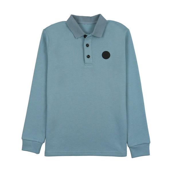 3 Buttons Ny Light Blue Pique