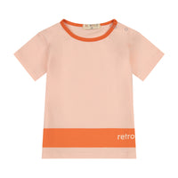 Retro Kids Pink Coral Play Baby Tee + Shorts Set