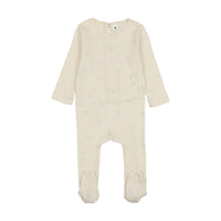 Bonjoy Star Printed Pointelle Footie