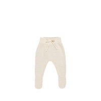 Quincy Mae Footed Knit Pant Natural