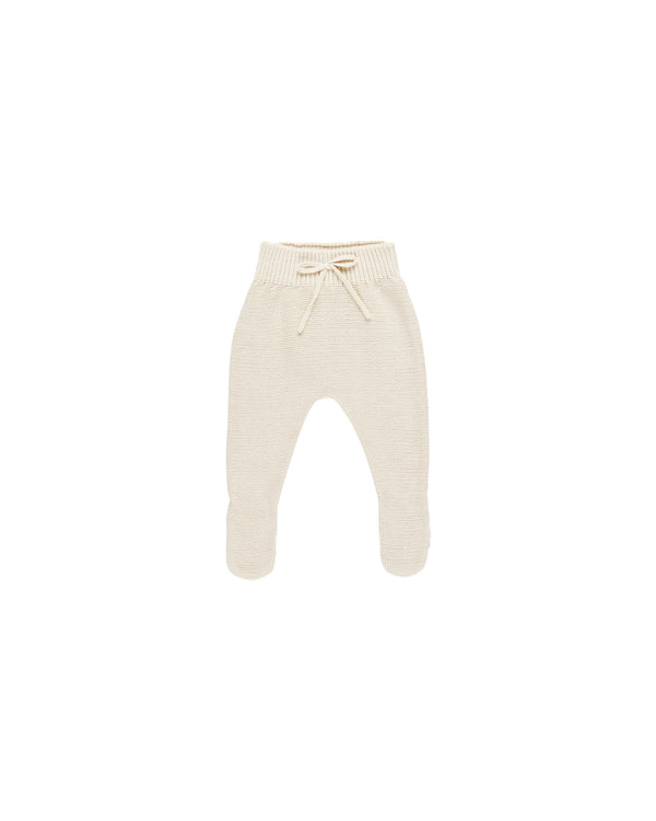 Quincy Mae Footed Knit Pant Natural