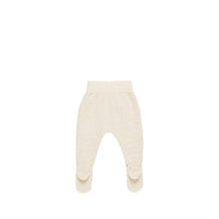 Quincy Mae Footed Knit Pant Natural