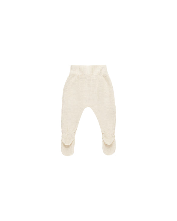 Quincy Mae Footed Knit Pant Natural