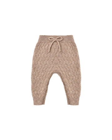 Quincy Mae Knit Pant Heathered Almond