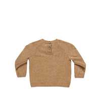 Quincy Mae Knit Sweater Speckled Golden