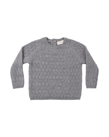 Quincy Mae Knit Sweater Heathered Slate