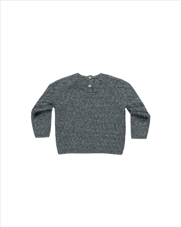 Quincy Mae Knit Sweater Heathered Indigo