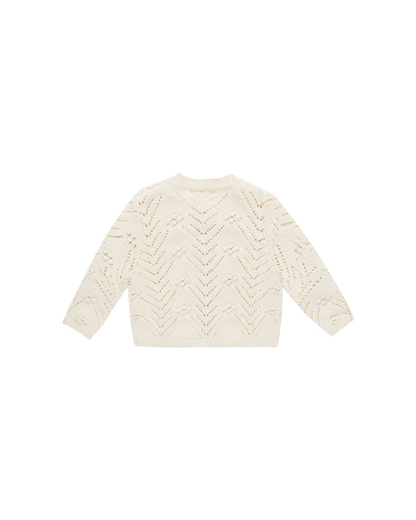 Quincy Mae Knit Cardigan Natural