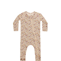 Quincy Mae Bamboo Zip Footie Posy