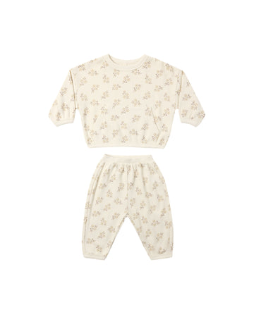 Quincy Mae Waffle Slouch Set Meadow - Natural