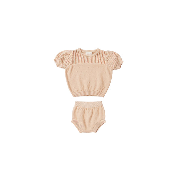 Quincy Mae Shell Pointelle Knit Set