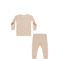 Quincy Mae Waﬄe Top + Pant Set Blossom